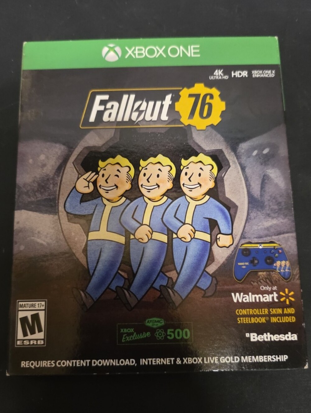 Xbox One Fallout 76 Steelbook Edition Disc Controller Skin 2018 - Picture 1 of 10
